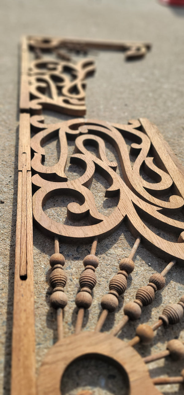 Victorian Two Piece Wooden Fretwork 24" Wide x 21" Tall GS00491