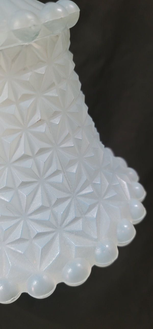 Vintage Pastel Blue Textured Glass Pendant Fixture  GS00502