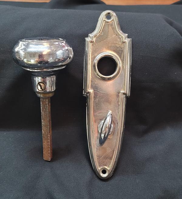Brass & Chrome Mortice Lock Set w/ Privacy Thumb Turn GS00503