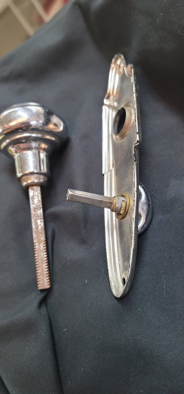 Brass & Chrome Mortice Lock Set w/ Privacy Thumb Turn GS00503