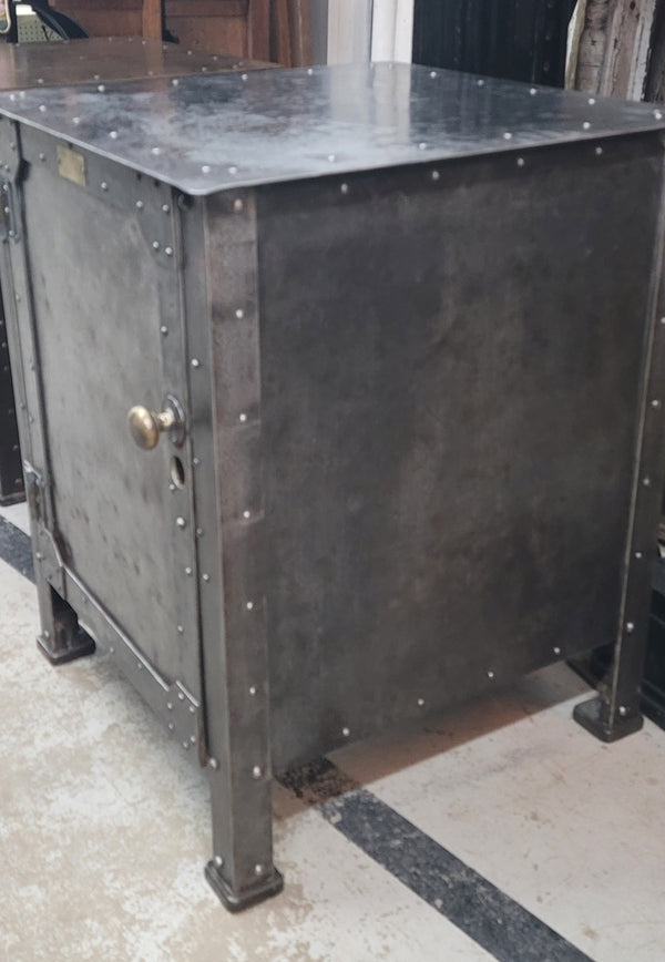 19th Century Reading PA Restored Industrial Hand-Riveted Machine Tool Cabinet GS00507
