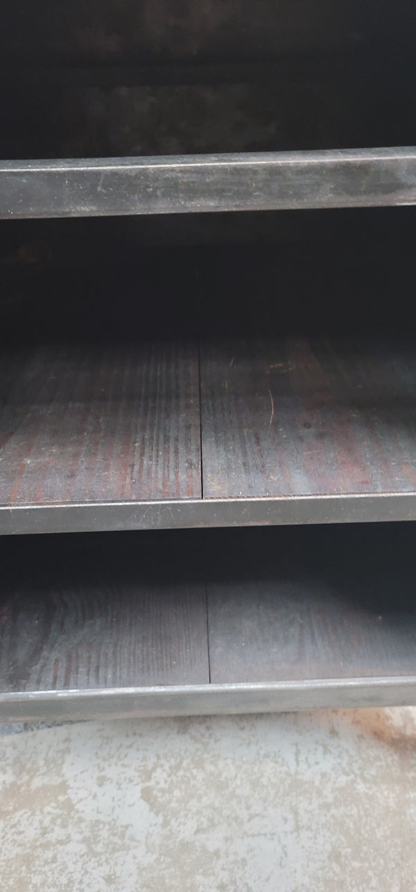 19th Century Reading PA Restored Industrial Hand-Riveted Machine Tool Cabinet GS00507