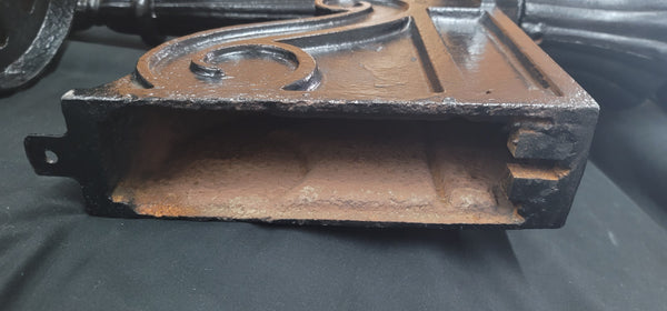 Pair of Huge Restored Cast Iron Sconces 30" x 17' x 9" GS00508
