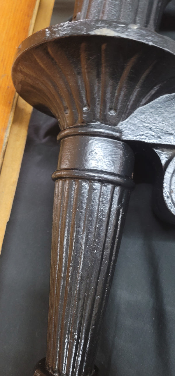 Pair of Huge Restored Cast Iron Sconces 30" x 17' x 9" GS00508