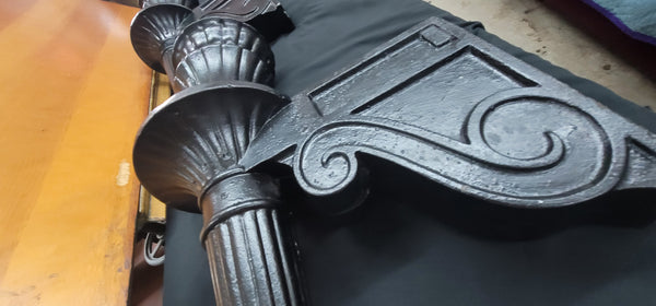 Pair of Huge Restored Cast Iron Sconces 30" x 17' x 9" GS00508