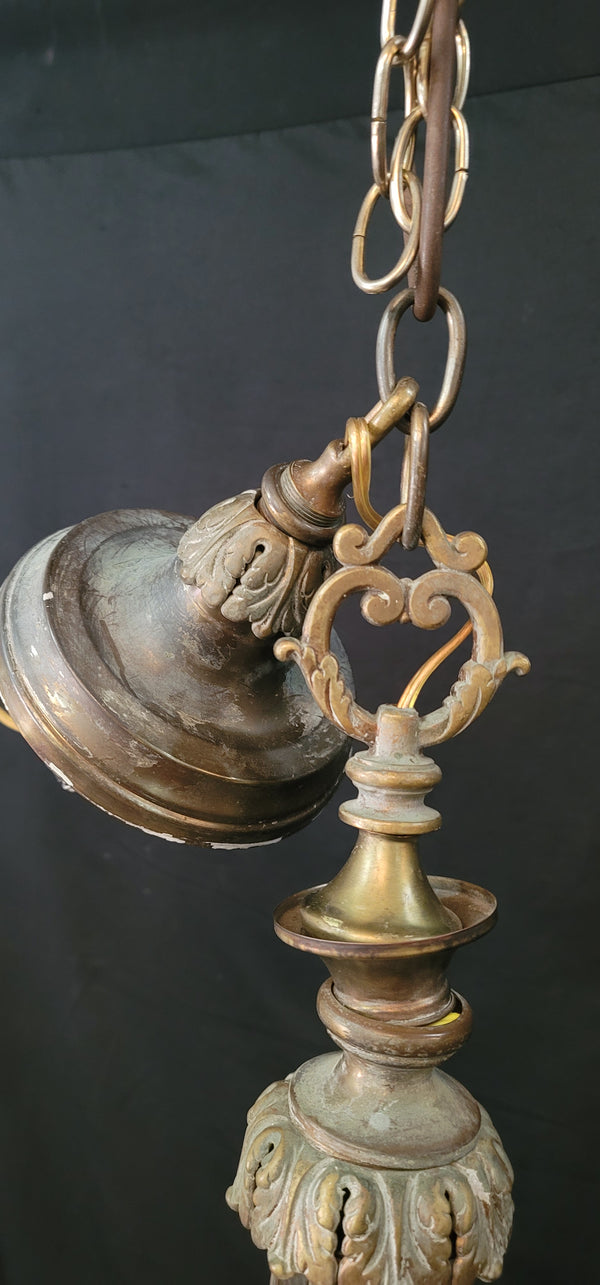 Ornate Brass 5 Light Gothic Inspired Chandelier 34" T x 22" GS00509