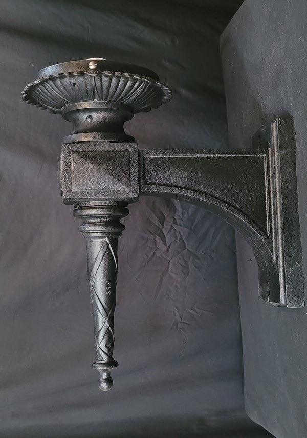 Large Restored Art Deco Cast Iron Sconce 23 1/2" x 10 1/2" GS00511