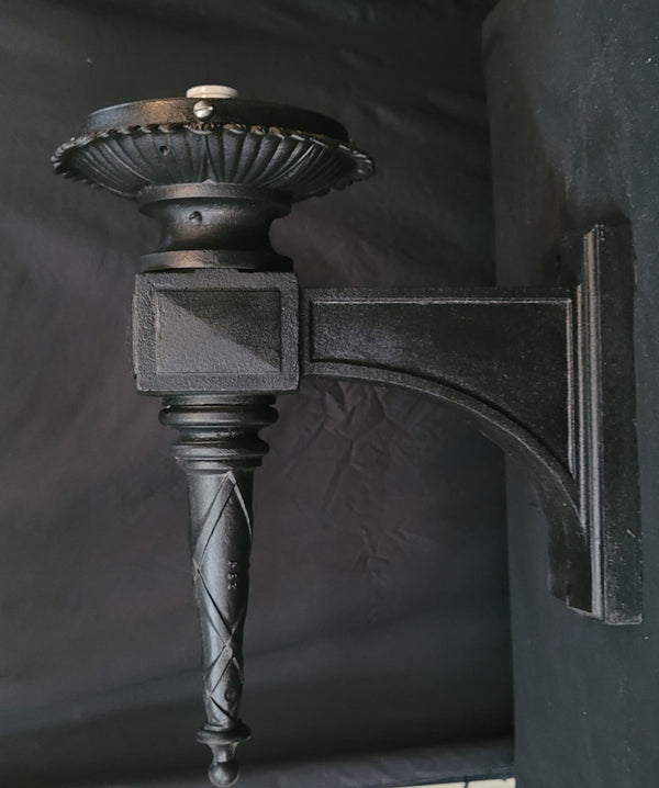 Large Restored Art Deco Cast Iron Sconce 23 1/2" x 10 1/2" GS00511