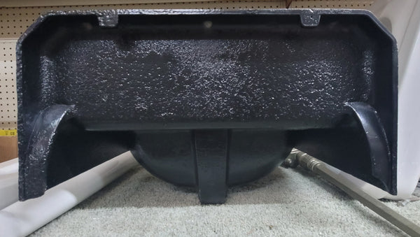 Restored Vintage Black Cast Iron Wall Mounted Sink 20" W x 18" D x 10" T GS00520