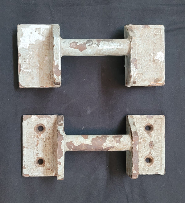 Late 1800's N.Y. Asylum Cast Iron Door Handle Pulls 7 1/2" x 3 1/8" GS00522