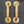Load image into Gallery viewer, Pair of Vintage Solid Brass Door Handle Pulls 7 5/8" GS00523

