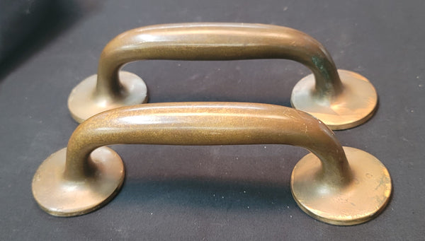 Pair of Vintage Solid Brass Door Handle Pulls 7 1/2" GS00524