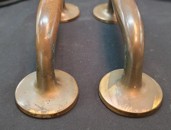 Pair of Vintage Solid Brass Door Handle Pulls 7 1/2" GS00524