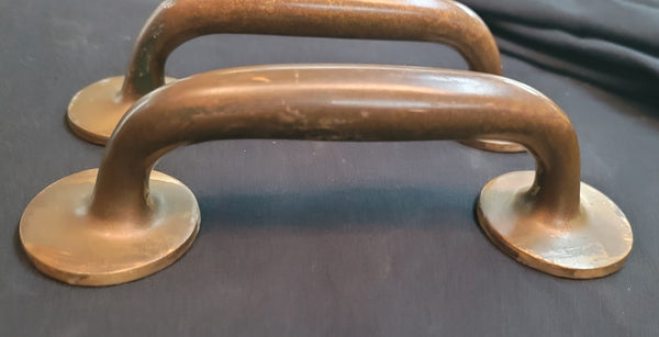 Pair of Vintage Solid Brass Door Handle Pulls 7 1/2" GS00524