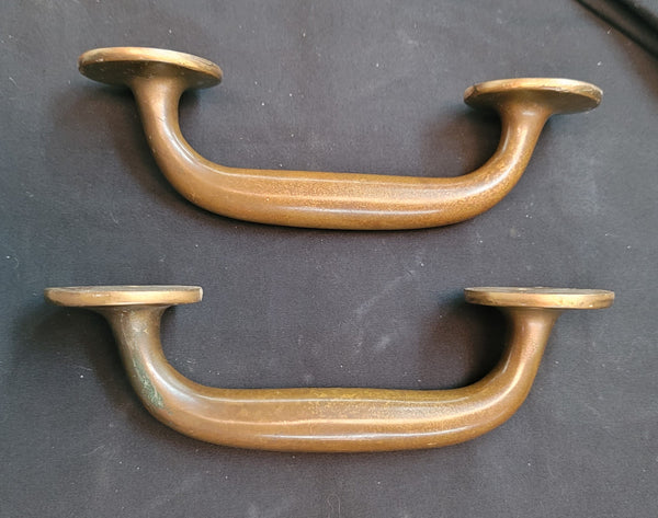 Pair of Vintage Solid Brass Door Handle Pulls 7 1/2" GS00524