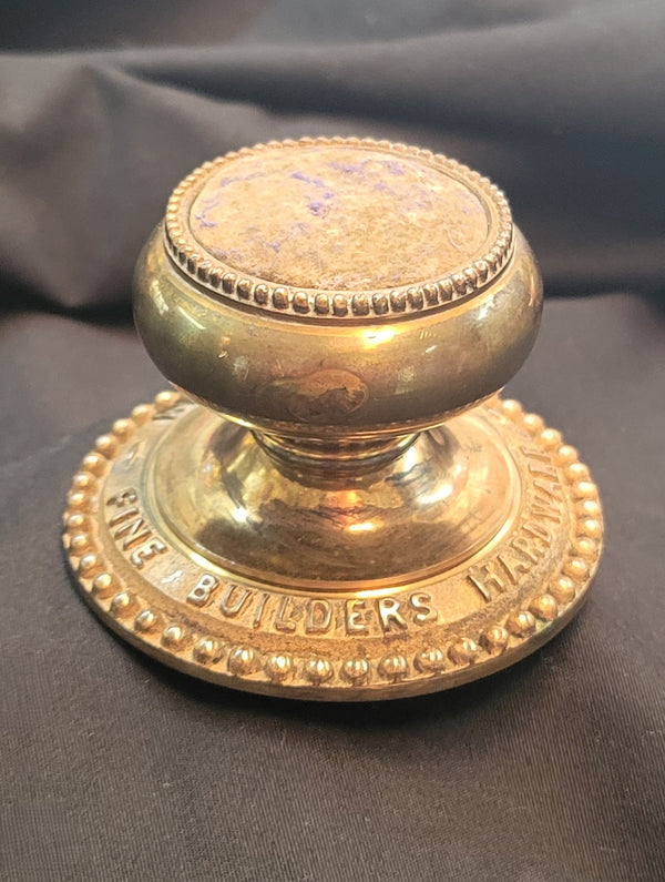 Rare Solid Brass Pin Cushion by P.F. Corbin Fine Builders Hardware GS00563