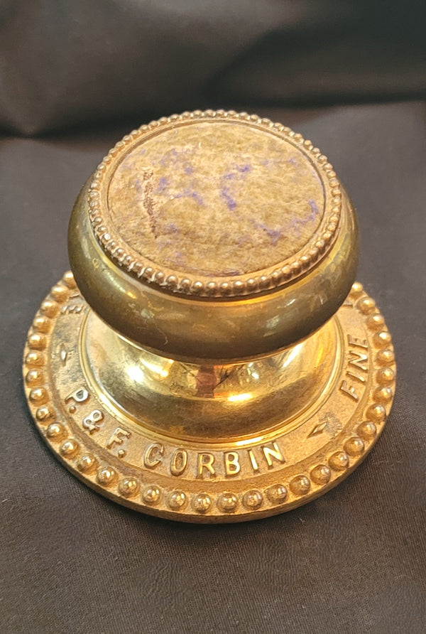 Rare Solid Brass Pin Cushion by P.F. Corbin Fine Builders Hardware GS00563