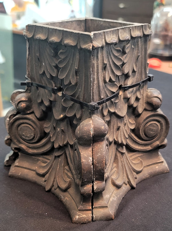 4 Piece Decorative Solid Bronze Column or Post Bracket 6" Sq. x 6 1/8" T GS00565