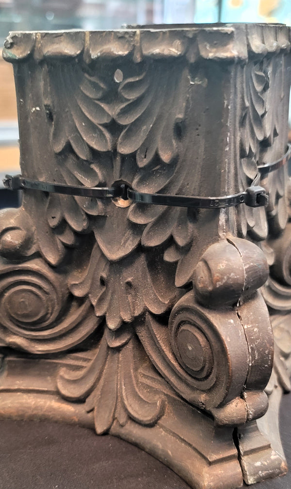 4 Piece Decorative Solid Bronze Column or Post Bracket 6" Sq. x 6 1/8" T GS00565