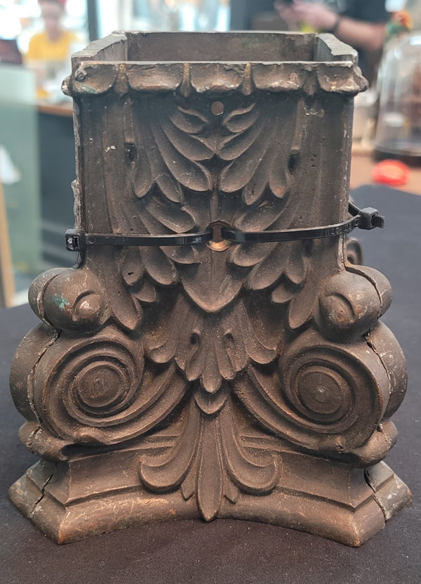 4 Piece Decorative Solid Bronze Column or Post Bracket 6" Sq. x 6 1/8" T GS00565