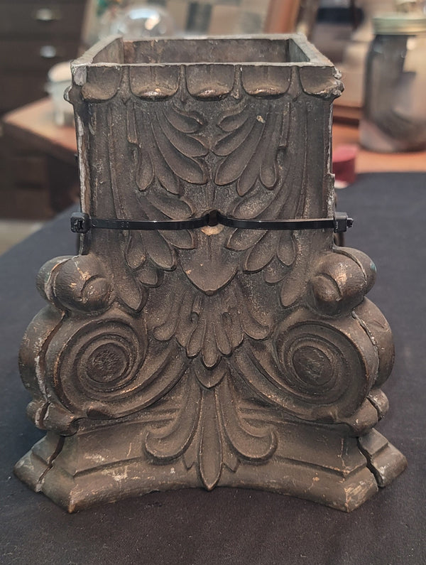 4 Piece Decorative Solid Bronze Column or Post Bracket 6" Sq. x 6 1/8" T GS00565