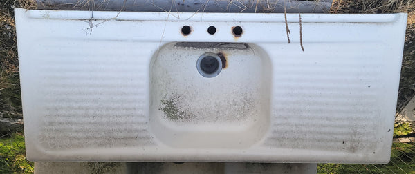 Cast Iron Farm Sink with Double Drain Boards GS00567