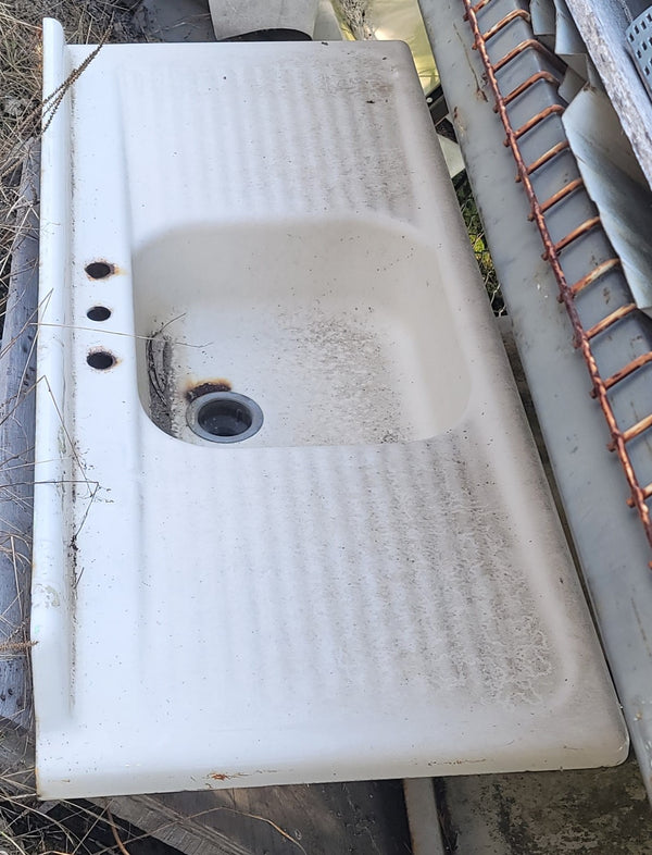 Cast Iron Farm Sink with Double Drain Boards GS00567