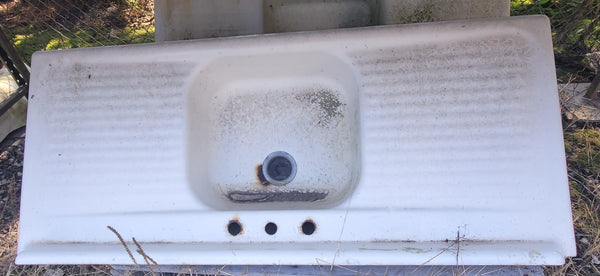Cast Iron Farm Sink with Double Drain Boards GS00567