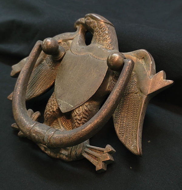 Solid Brass Bald Eagle Door Knocker 6" x 7" GS00573