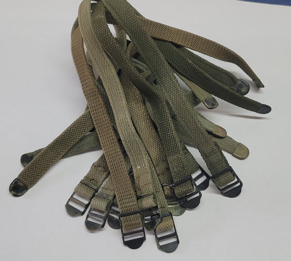 Set of 10 WWII M1941 Bed Roll Equipment Straps GS00672
