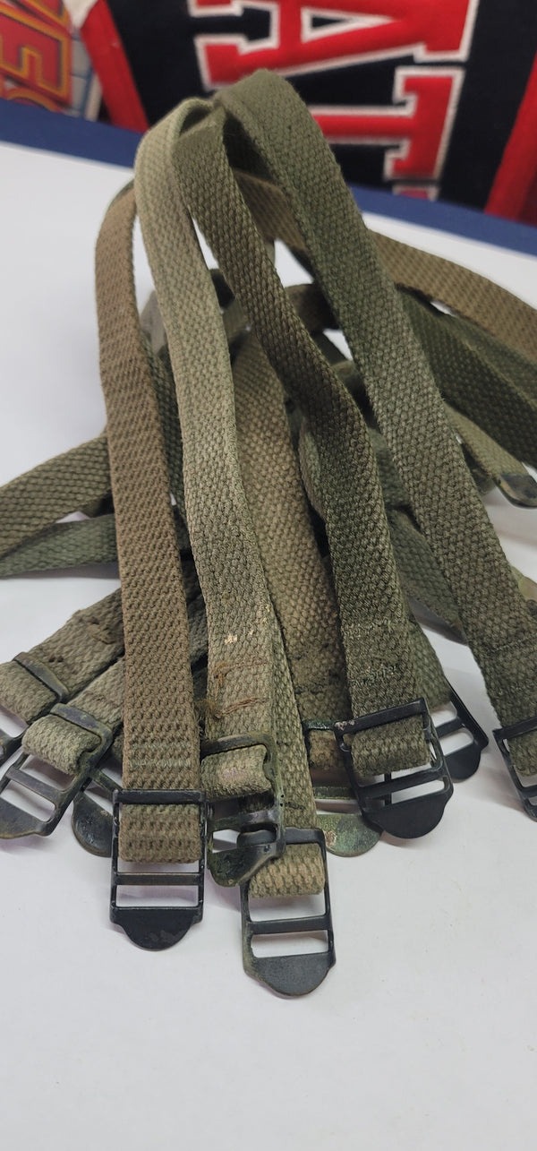 Set of 10 WWII M1941 Bed Roll Equipment Straps GS00672