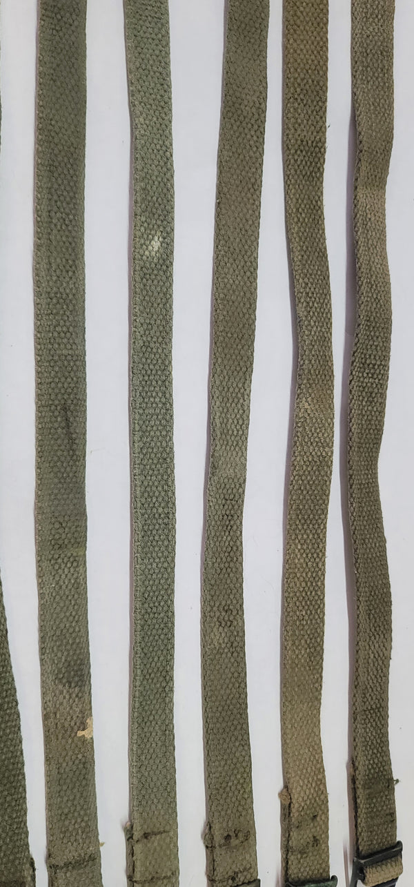 Set of 10 WWII M1941 Bed Roll Equipment Straps GS00672