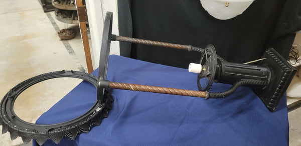 1899 Large Victorian Street Lamp Frame Electrified 29" x 18" GS00840