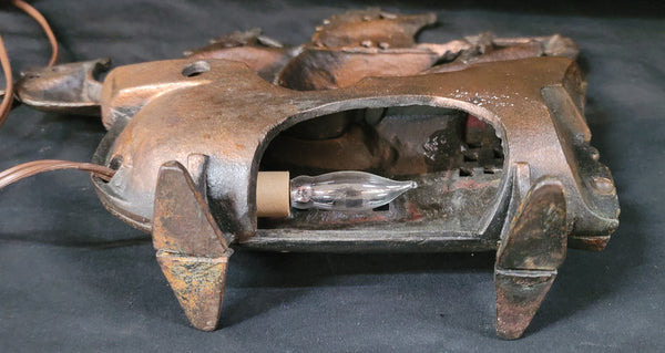 Vintage Cast Iron Galleon Sailing Ship Table Lamp 13" x 11" GS00872