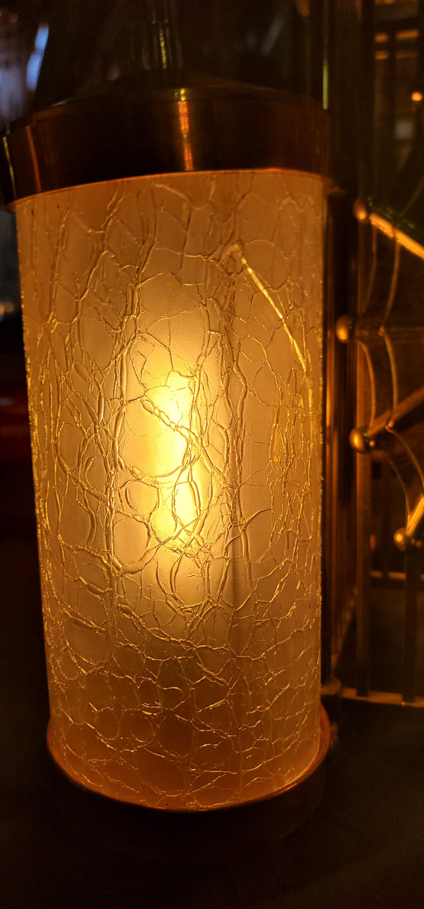 Pair of Art Deco Theatre Chandeliers w/ Spider Web Accents 23" x 17" GS01017