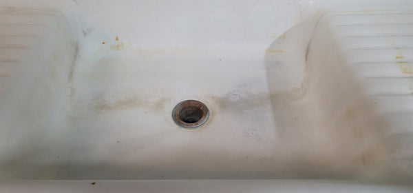 Cast Iron Farm Sink with Double Drain Boards & Tall Back Splash GS00566
