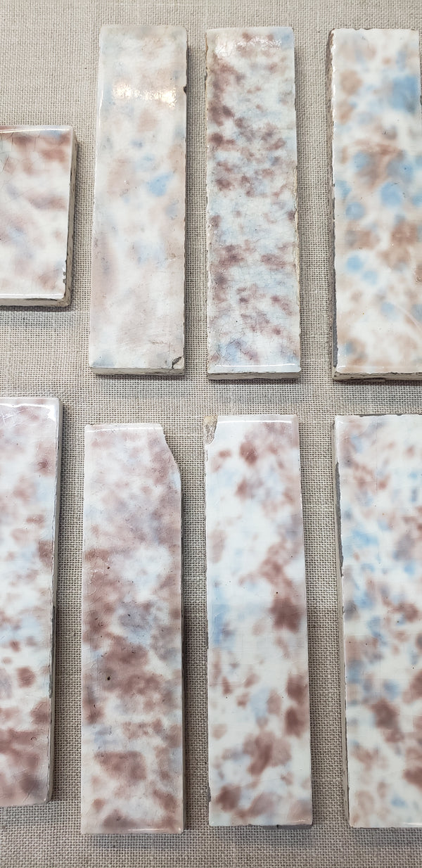 Lot of 35 Cambridge Glazed Fireplace Tiles 6" x 1 1/2" & More GS010940