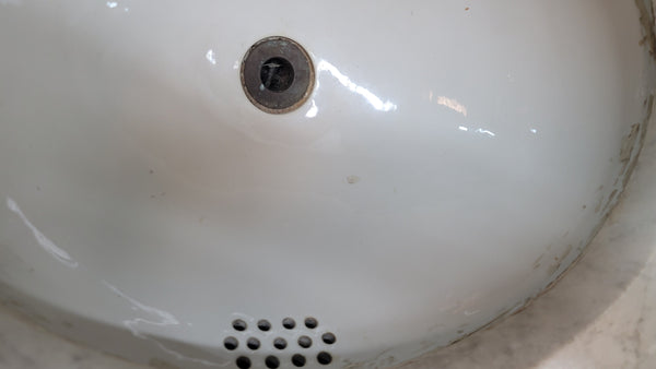 Vintage Corner Marble Bathroom Sink with Faucet Set 26 1/2" x 34" GS00605