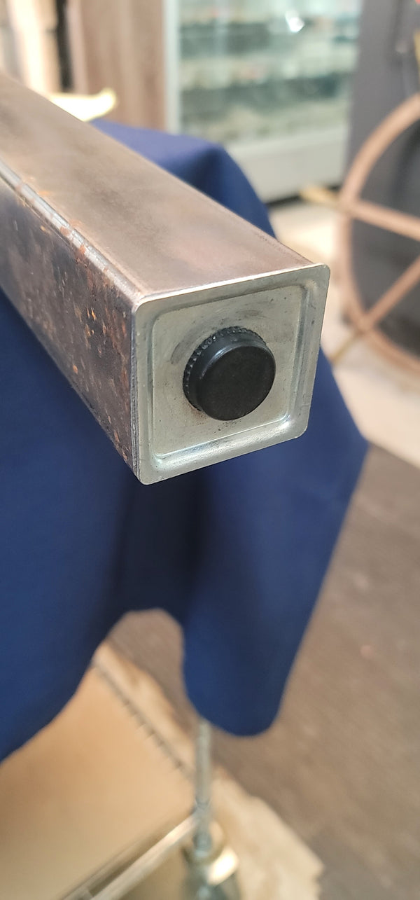 Custom Steel Table Legs w/ 4" Square Top & Adjustable to Height 29" T GS00687