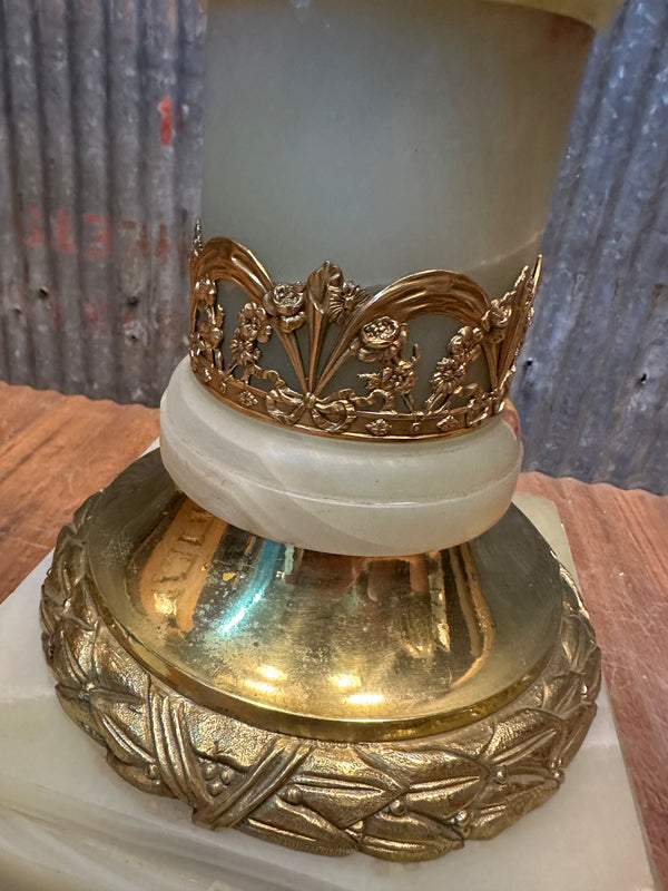 Alabaster Table Base w/ Ionic Capital (No Top) GA20288