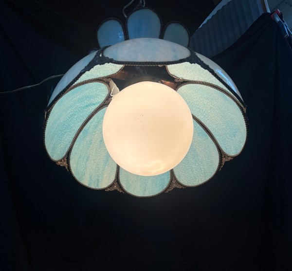 Stained Glass Light Fixture with Globe GA21326