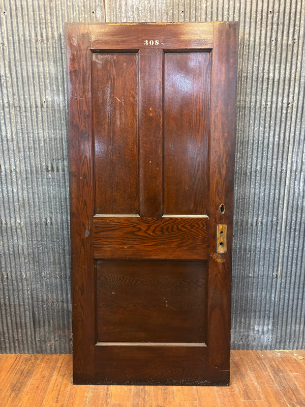 3-Panel Wooden Door GA21476