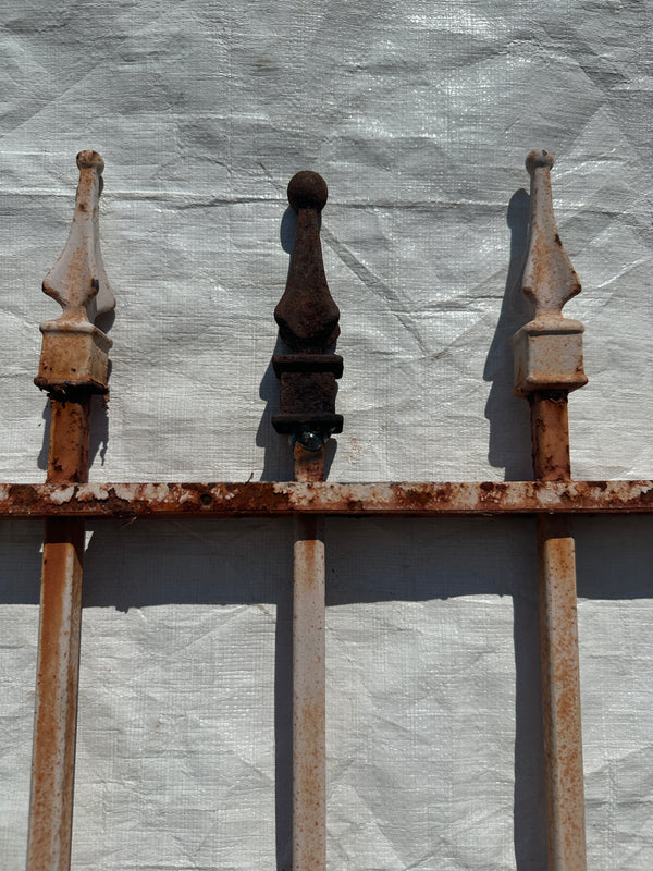 Pair of Antique Iron Gates w/ Arrow Top Finials GA20344