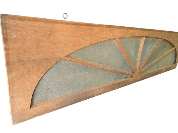 Textured Glass Sunburst Transom Window *Cracks GAM0476