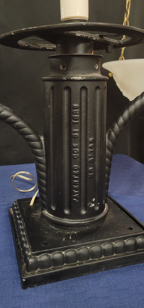 1899 Large Victorian Street Lamp Frame Electrified 29" x 18" GS00840