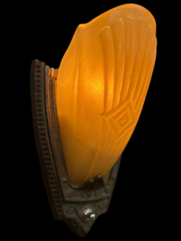 Vintage Art Deco Slip Shade Wall Sconce by Puritan GA20712