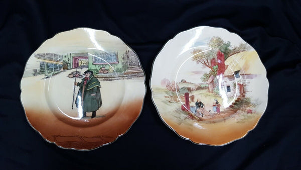 2 Royal Doulton Tony Weller Charles Dickens 10 1/2" Collector Plates GSDICKENS