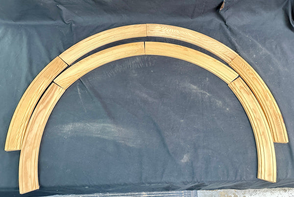 NOS Heart Pine Arched Transom Window Trim - 6 Available GA20458