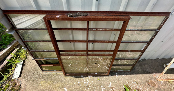 28-Pane Steel Frame Casement Window - 66 1/4"W x 46 1/4"T GA20287
