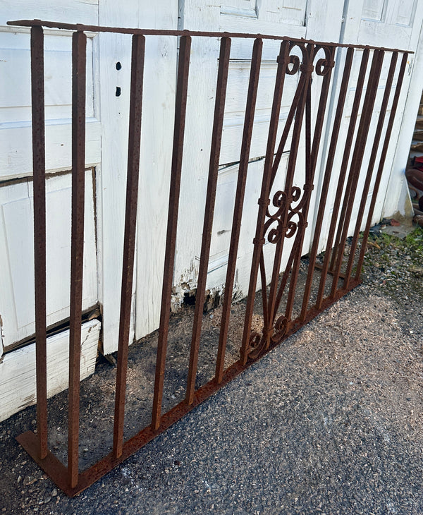 Three-Sided Antique Wrought Iron Balcony Railings - 2 Available GA20512